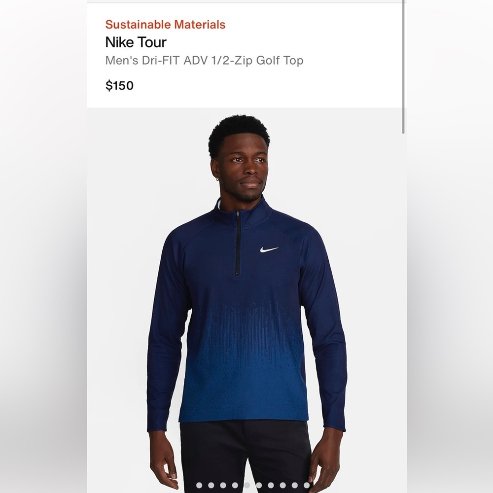 Men's Dri-FIT ADV 1/2-Zip Golf Top L - Picture 5 of 7